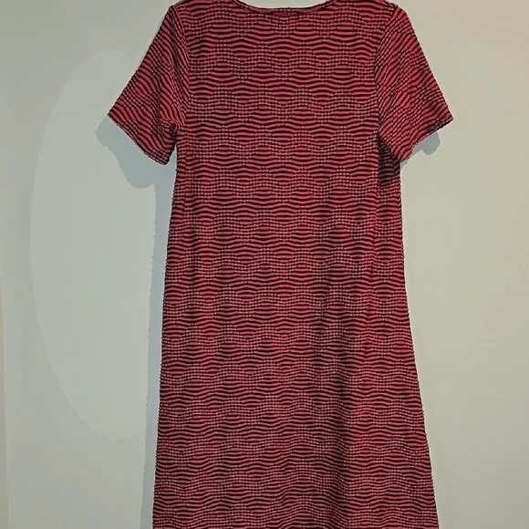 Espresso Pink and Black A-line Midi Dress - Picture 3 of 4